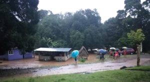 Siete familias afectadas por las lluvias en Soná.